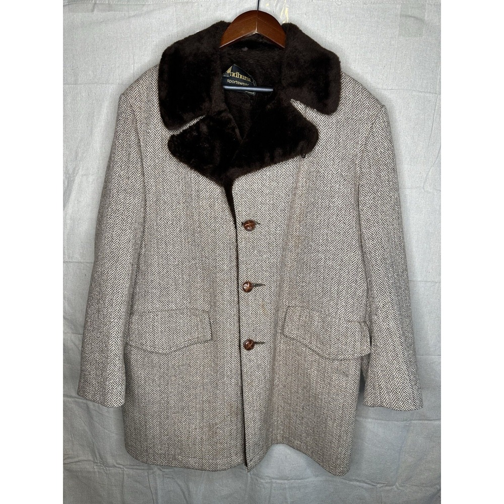 Andhurst Sportswear "Fur" Wool Coat Size 42 Vintage